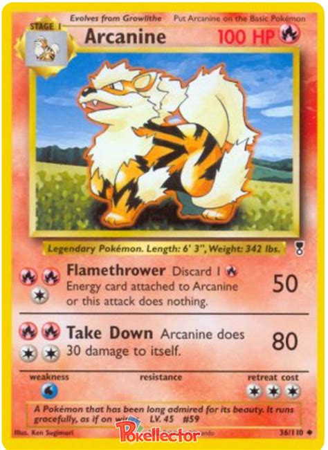 arcanine rare pokemon card value